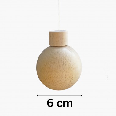 Einfachdesign, Christbaumkugel, Weihnachtsschmuck Holz 6 cm Durchmesser