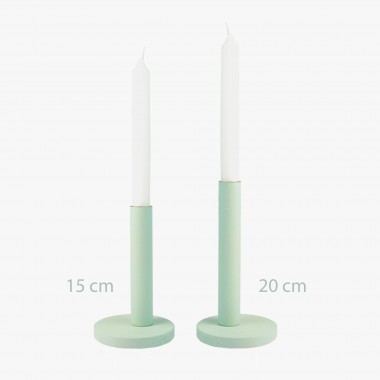 Einfachdesign, Kerzenständer, groß mint, zerlegbar Massivholz lackiert