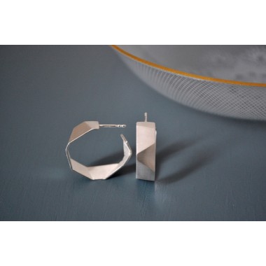 Ohrringe "Eingekreist" aus 925/- Silber von Doppelludwig