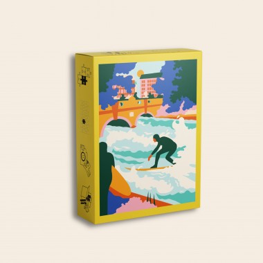 Das Puzzle Kollektiv - Puzzle "Eisbachwelle" 99 Teile Mini
