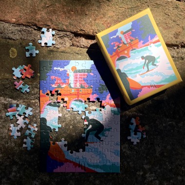 Das Puzzle Kollektiv - Puzzle "Eisbachwelle" 99 Teile Mini