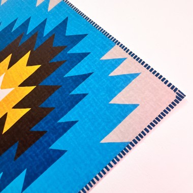 Pattern Kunstdruck / Gicléeprint / Kilim Yamka azurblau