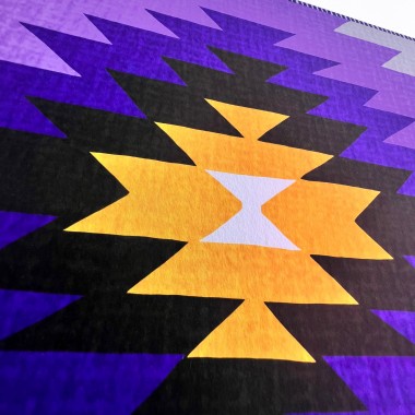 Pattern Kunstdruck / Gicléeprint / Kilim Yamka violett