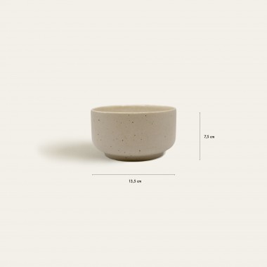 Handgemachtes Steingut Brunch-Set Eelina - Cappuccino Beige - EDDA stoneware
