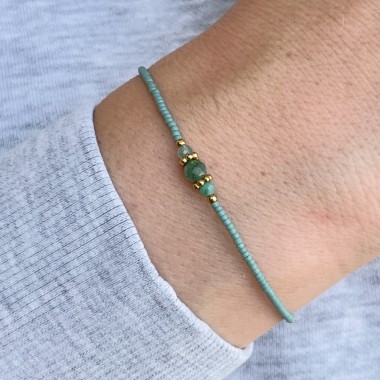 DIY-Set Armband mit Smaragden I wasserfest & plastikfrei I ever so tiny