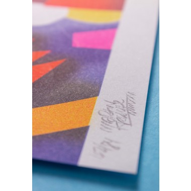 Martin Krusche - Risografie »Frau mit gemustertem Pulli«, DINA4