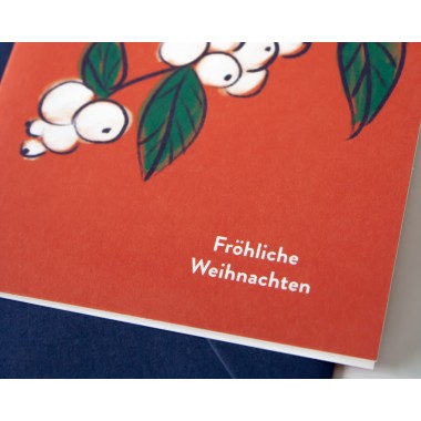 Weihnachtskarte »Fröhliche Weihnachten« Schneebeere // Papaya paper products