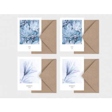 typealive / Weihnachtskarten 4er Set / Frozen Plants