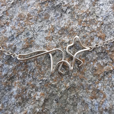 Fuchs Armkette in Sterling Silber und (Rosé) Gold Filled, Armband mit Fuchs Anhänger - KIZZU Schmuck
