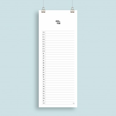 Geburtstagskalender Nr. 05 / inkl. Klammern / frau rippe