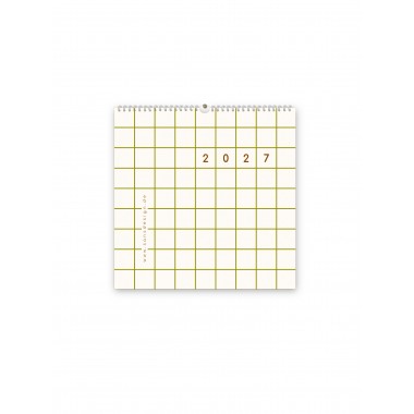 Großer Wandkalender 2027, quadratisch 50x50 - SANS.