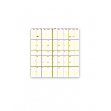 Großer Wandkalender 2027, quadratisch 50x50 - SANS.