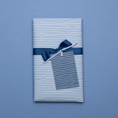 Maritimes Geschenkpapier blaues "Wasser" - 5 Bogen