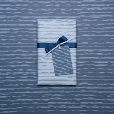 Maritimes Geschenkpapier blaues "Wasser" - 5 Bogen