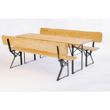 Nachhaltige Premium-Bierzeltgarnitur aus Eiche von Verschnitt