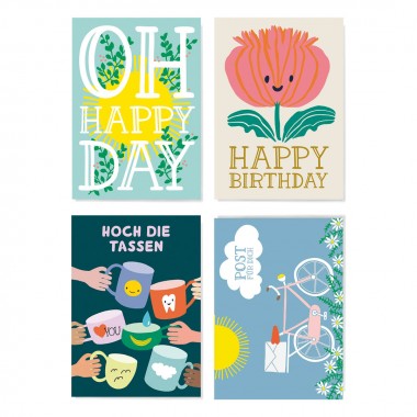 Family Tree Studio / Postkarten-Set „Geburtstagskarten für viele“ No. 2 / 12 Stück