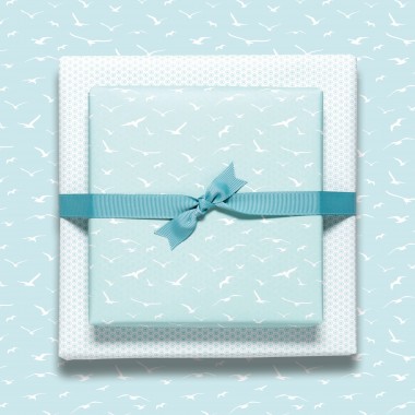 Mint Geschenkpapier "Möwen" - 5 Bogen