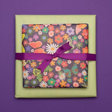 Buntes Geschenkpapier "Blumenwiese" - 5 Bogen