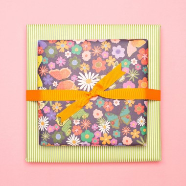Buntes Geschenkpapier "Blumenwiese" - 5 Bogen