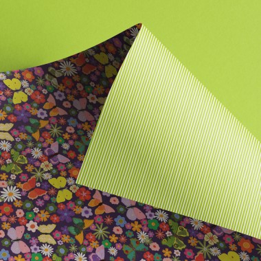 Buntes Geschenkpapier "Blumenwiese" - 5 Bogen