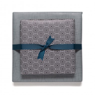 Schwarzes Geschenkpapier "Kreise" - 5 Bogen