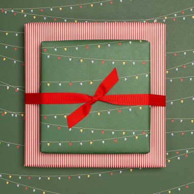 12 Bogen Weihnachtspapier mit verschiedenen Mustern (grün) von My Pretty Circus