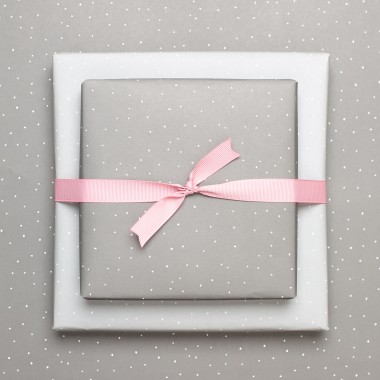 Graues Geschenkpapier "Pünktchen" - 5 Bogen