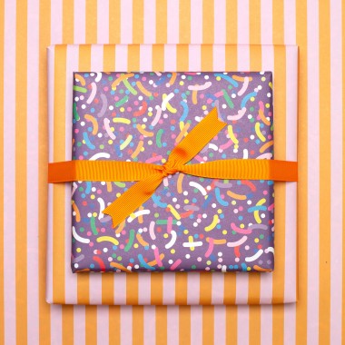 Buntes Geschenkpapier "Streusel" - 5 Bogen