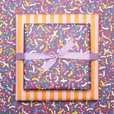 Buntes Geschenkpapier "Streusel" - 5 Bogen
