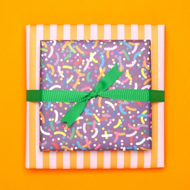 Buntes Geschenkpapier "Streusel" - 5 Bogen