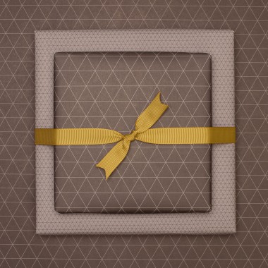 Braunes Geschenkpapier "Dreiecke" - 5 Bogen