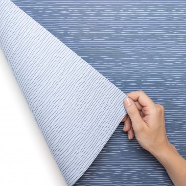 Maritimes Geschenkpapier blaues "Wasser" - 5 Bogen