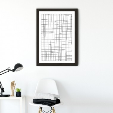 nahili ARTPRINT/POSTER "grid - white" DIN A3 Grafik in Weiß