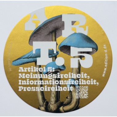 Grundrechte-Aufkleber-Set (in gold)