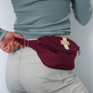 MULINU - Bauchtasche | Hipbag HENNES S Wasserfest Bordeaux