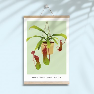 Hey Urban Monkey - A4 Poster - „Kannenpflanze“
