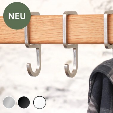 MAPLE Hängegarderobe Ahorn | schwebende Kleiderstange [40 - 160 cm] Deckenmontage | Kellermann Manufakturen