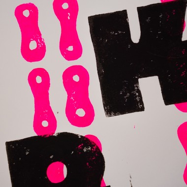 Hätte Hätte Fahrradkette Poster A2 Linoldruck