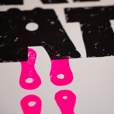 Hätte Hätte Fahrradkette Poster A2 Linoldruck