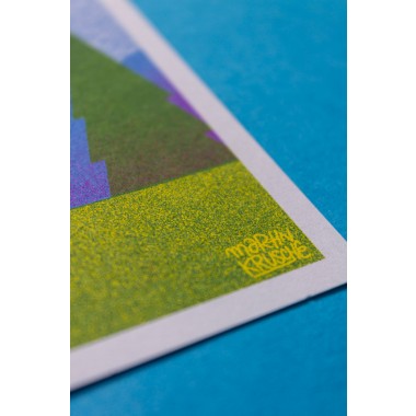 Martin Krusche - Risographie »Häuser - Am Waldesrand«, DIN A6