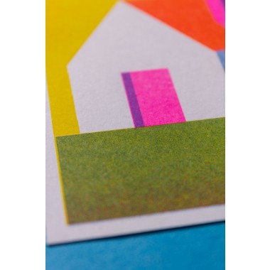 Martin Krusche - Risographie »Häuser - Blockhütte«, DIN A6