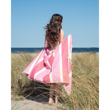 Yolunda Hamamtuch Bio-Baumwolle Dalya Flamingo