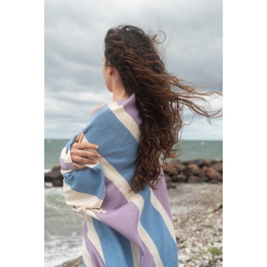 Yolunda Hamamtuch Bio-Baumwolle Dalya sky over lavender