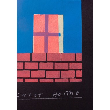 Martin Krusche - Schablonendruck »Home Sweet Home«, 50x70cm