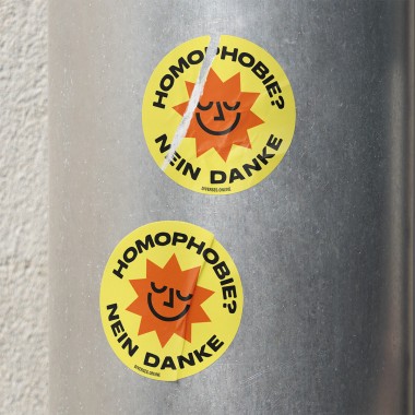 "Homophobie? Nein Danke" 10er Stickerset