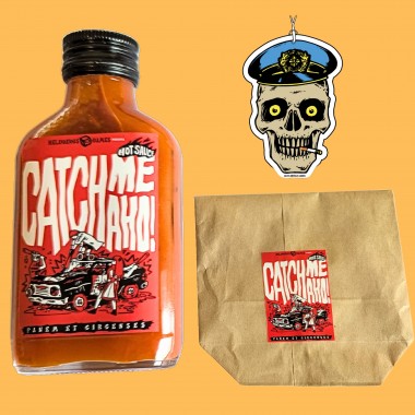  Hot Sauce Catch me Aho – Mexikanische Chili-Sauce in Geschenkset mit Duftbaum - Heldbergs Games