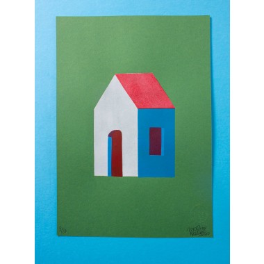 Martin Krusche, Schablonendruck »House«, 29,7x42cm (DINA3)