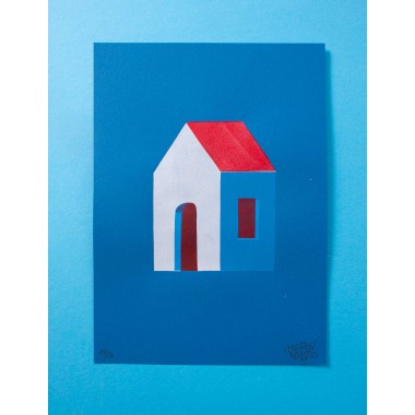 Martin Krusche, Schablonendruck »House«, 29,7x42cm (DINA3)