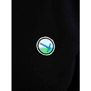 Stadtliebe® | Kassel Sweatshirt mit gestickter „Spitzhacke“ Schwarz 100% Bio-Baumwolle
