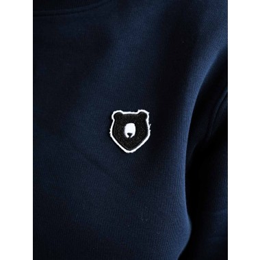 Stadtliebe® | Berlin Sweatshirt mit gesticktem „Bär“ French Navi 100% Bio-Baumwolle
